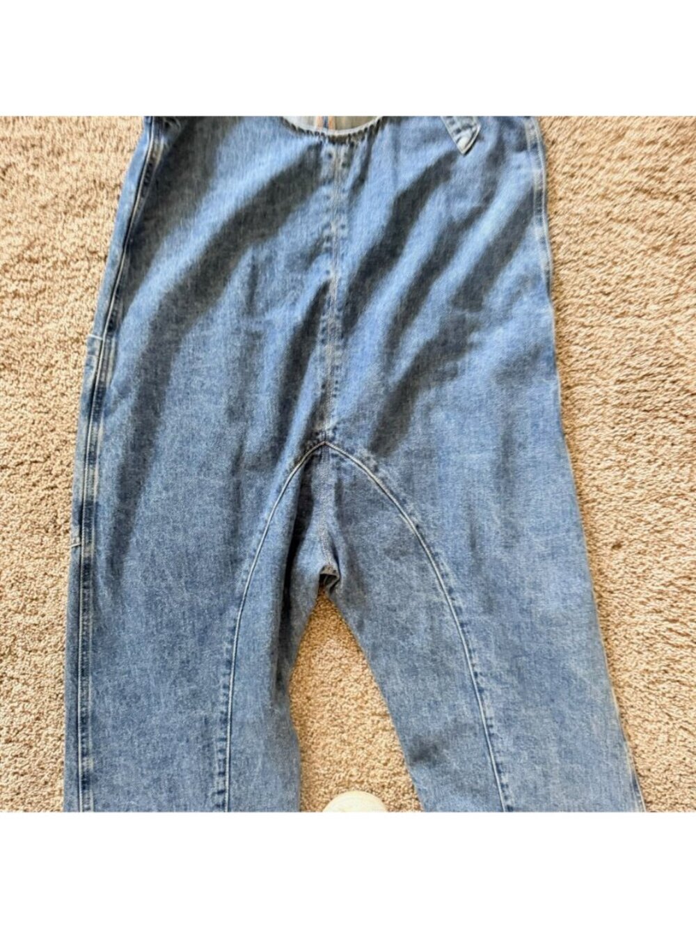 Free People We The Free High Roller Sapphire Blue Sz SMALL Free People Overalls - Picture 12 of 13